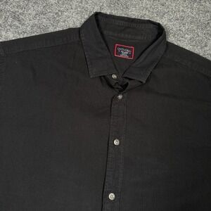 UNTUCKit Mens Short Sleeve Button Down Relaxed Fit Casual Shirt Size 2XL Black